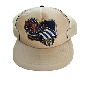 😀 Vintage Niagara Falls Souvenir Trucker Hat Beige Novelty Falling For You‎